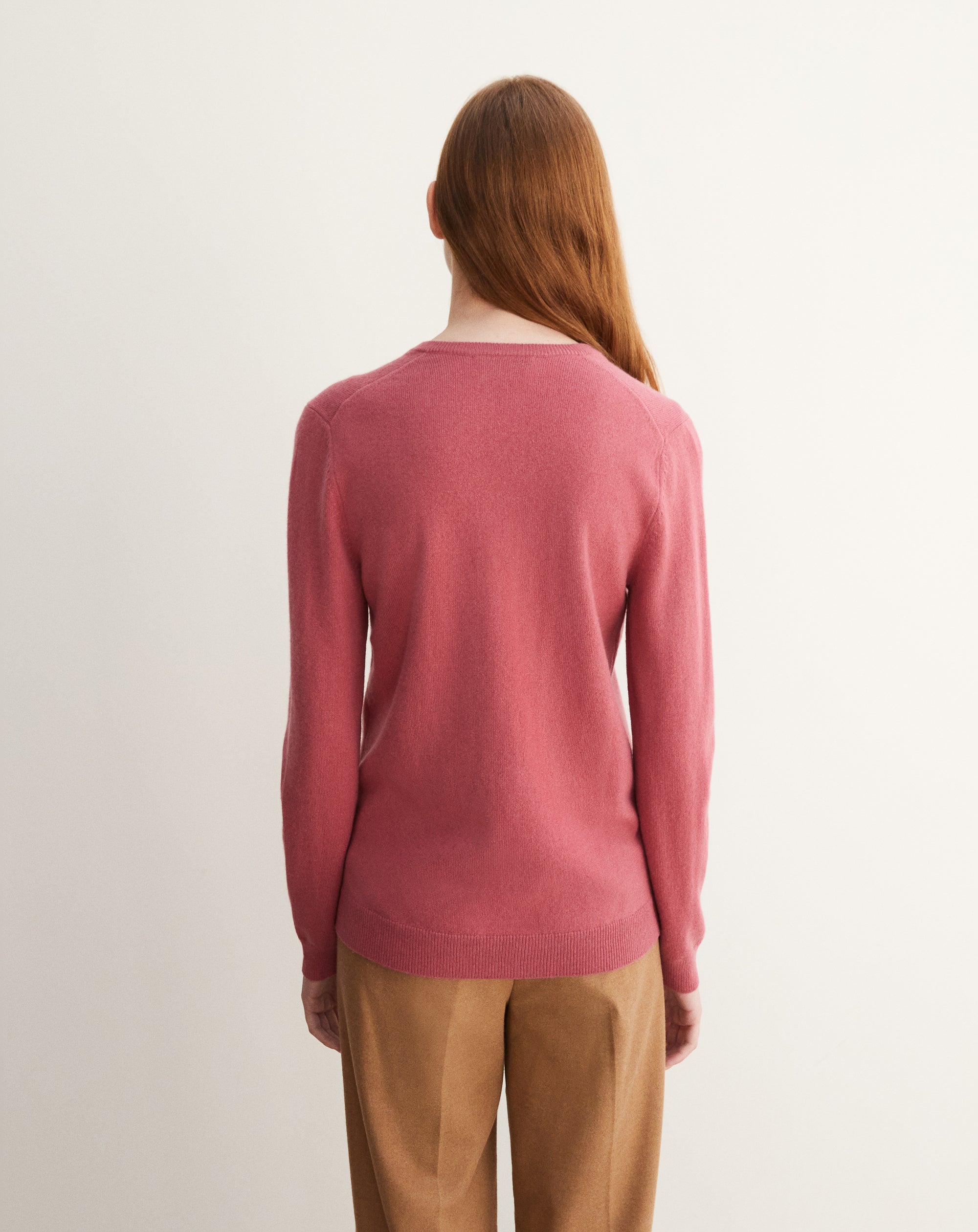 Classic cashmere V jumper - Bois de Rose