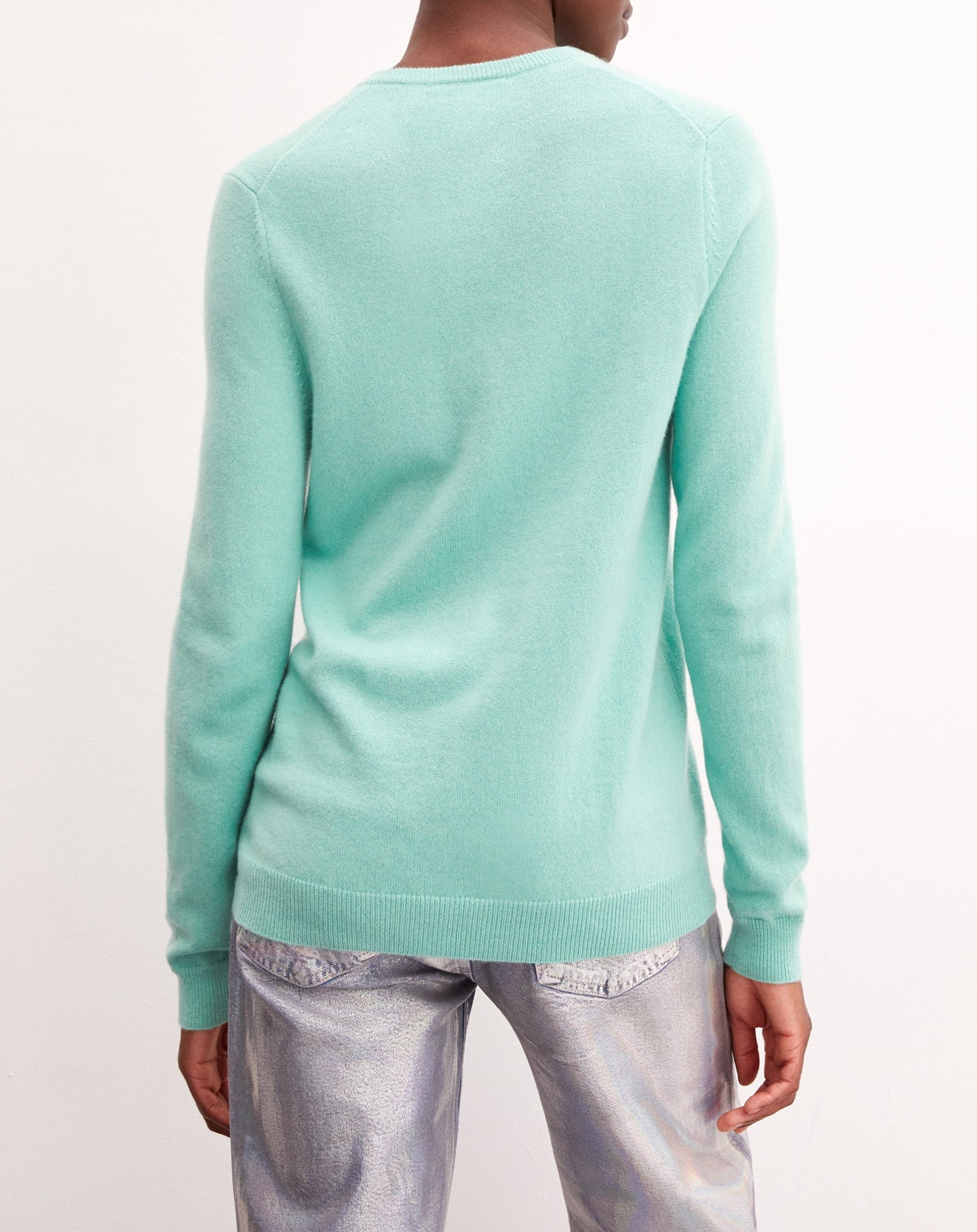 Classic cashmere jumper - Menthe Glacée