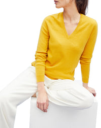 Soft cashmere V-neck jumper - Galileo