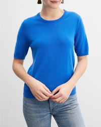 RECO75Ras De Cou Manches Courtes Classique - Cobalt