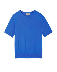 Ras De Cou Manches Courtes Classique - Cobalt
