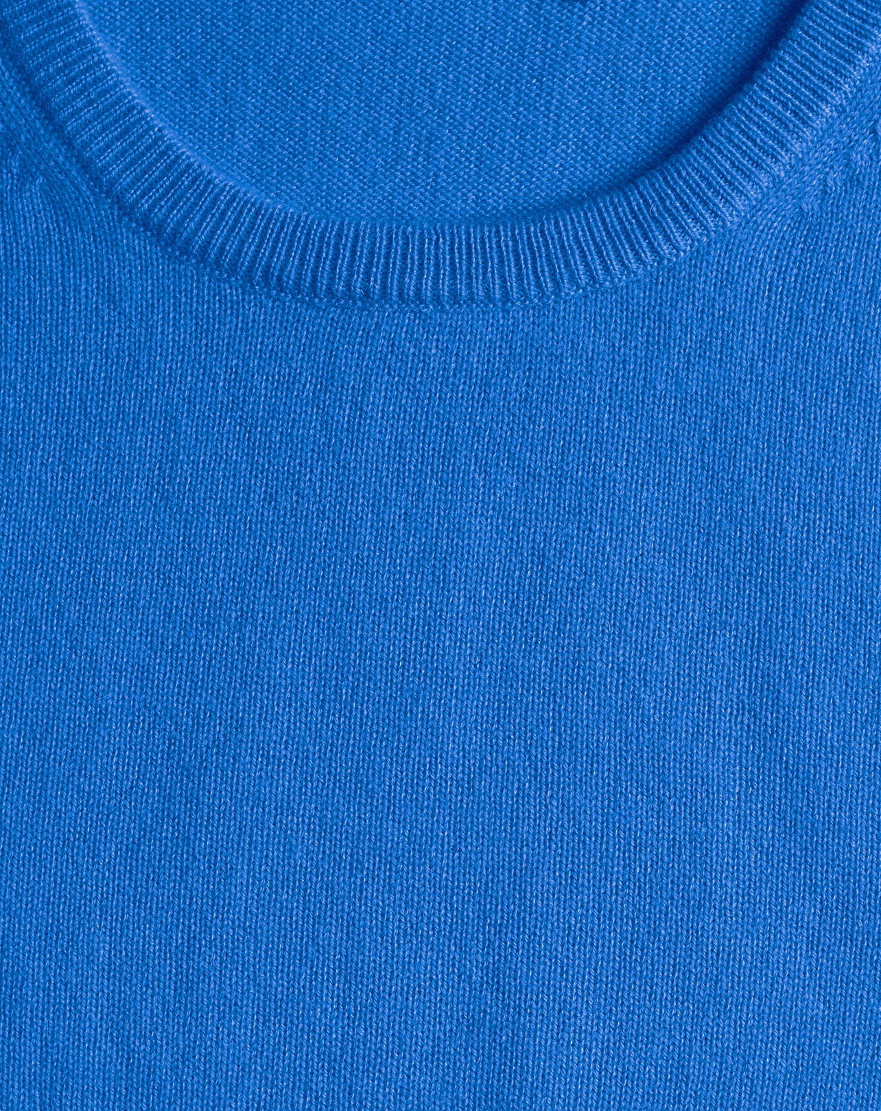 Ras De Cou Manches Courtes Classique - Bleu De France