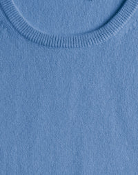 Ras De Cou Manches Courtes Classique - Bleu Egyptien