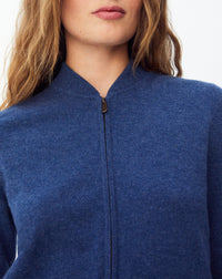 Cashmere zip bomber - Black