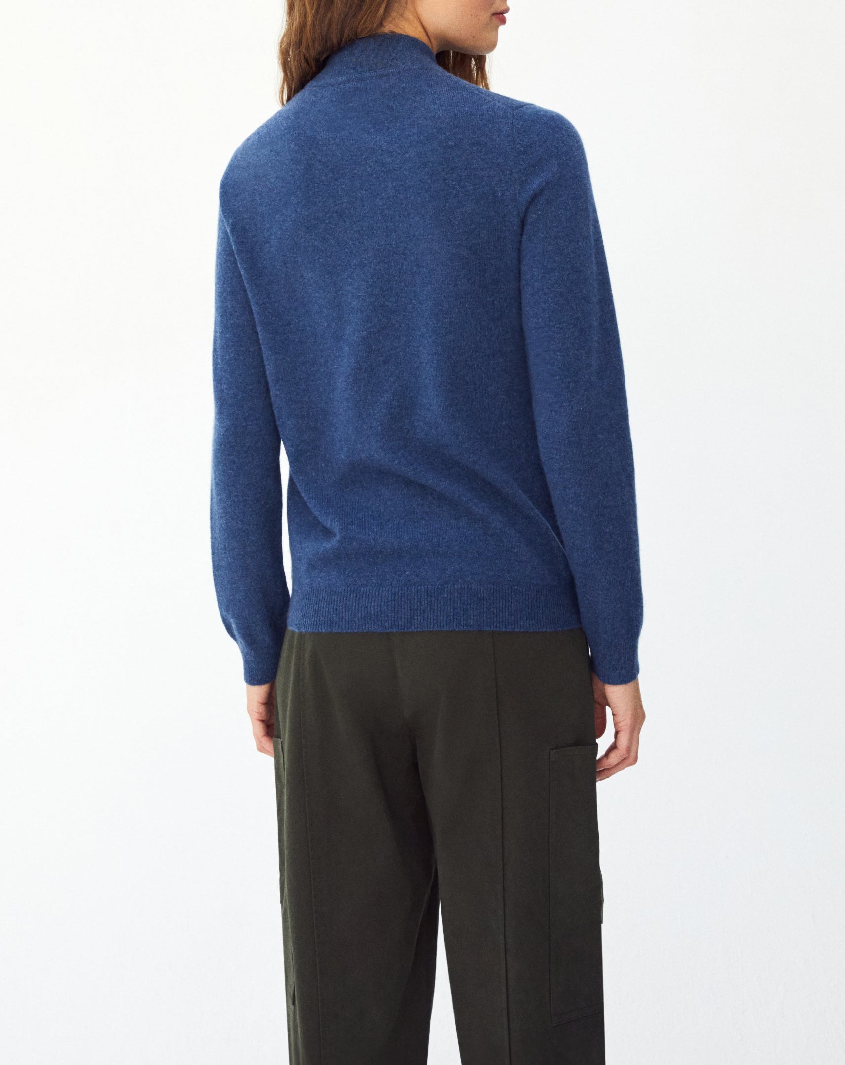 Cashmere zip bomber - Black