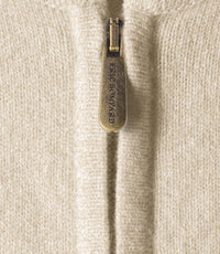 Cashmere zip bomber - Sepia