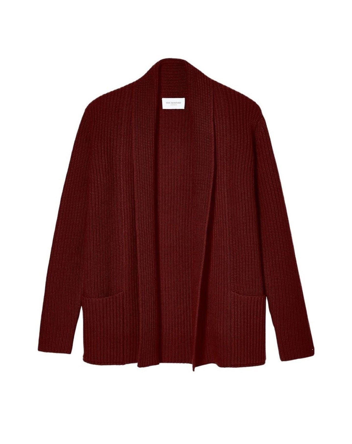 Cosy cashmere ribbed jacket - Rouge Girofle