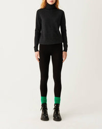 Legging à effet seconde peau en soie - Kaki