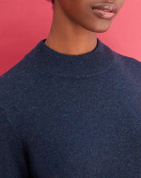 Large cashmere stand-up collar - Azur