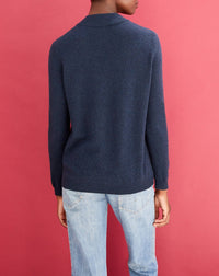 Large cashmere stand-up collar - Azur