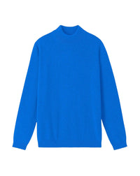 Pull à col montant et ample en cachemire - Cobalt