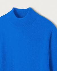 Pull à col montant et ample en cachemire - Cobalt