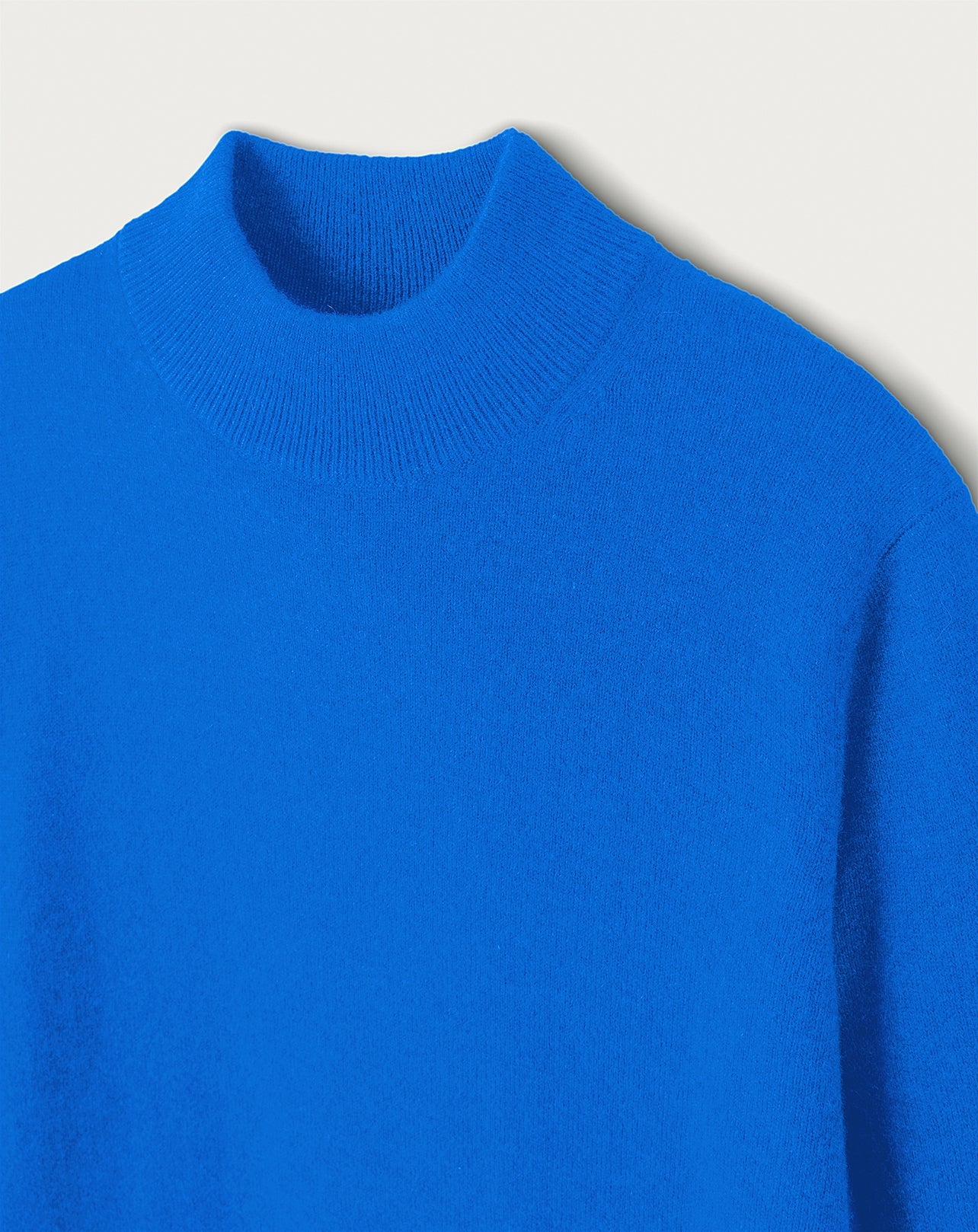 Pull à col montant et ample en cachemire - Cobalt