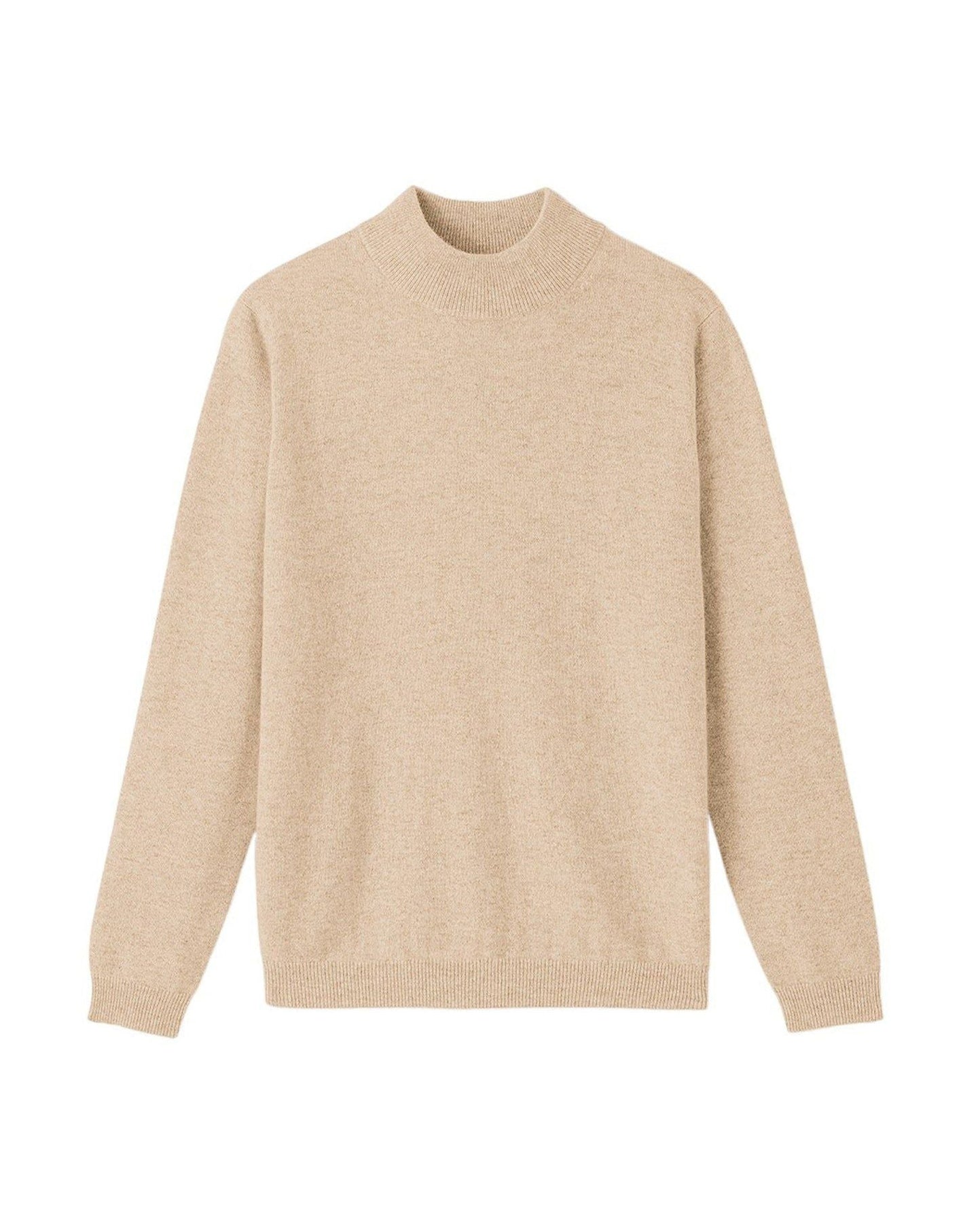 Pull col montant ample en cachemire - Nougat