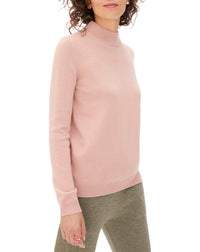 Pull à col montant et ample en cachemire - Blush