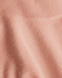 Pull à col montant et ample en cachemire - Blush