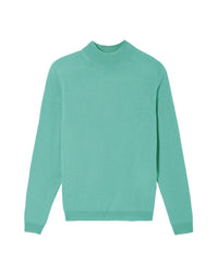 Pull à col montant et ample en cachemire - Menthe Glacée
