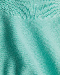 Pull à col montant et ample en cachemire - Menthe Glacée