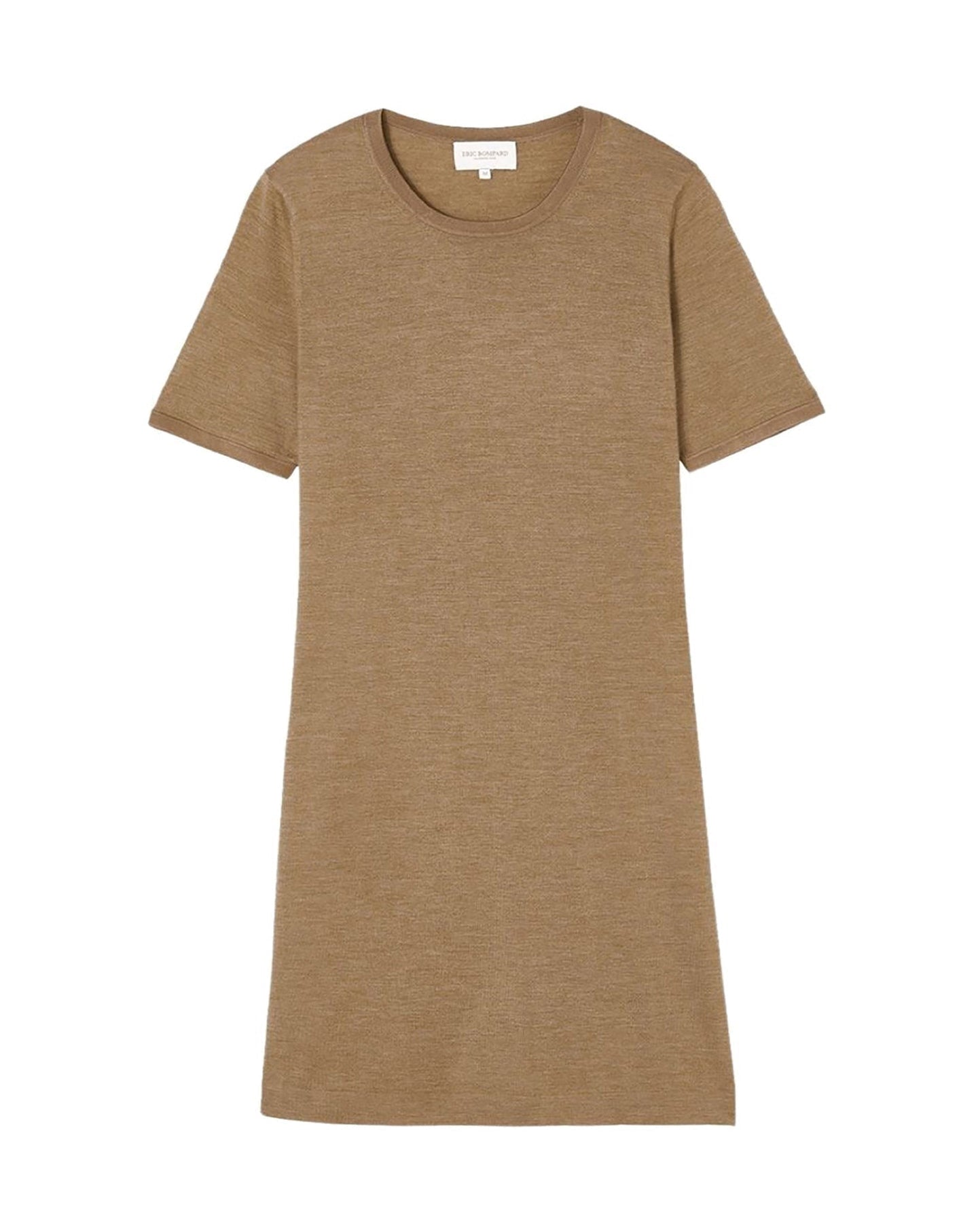 RECO115Robe Manches Courtes - Camel
