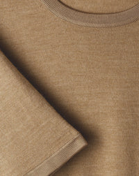 RECO115Robe Manches Courtes - Camel