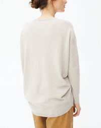 Pull ras de cou oversize en cachemire - Chanvre