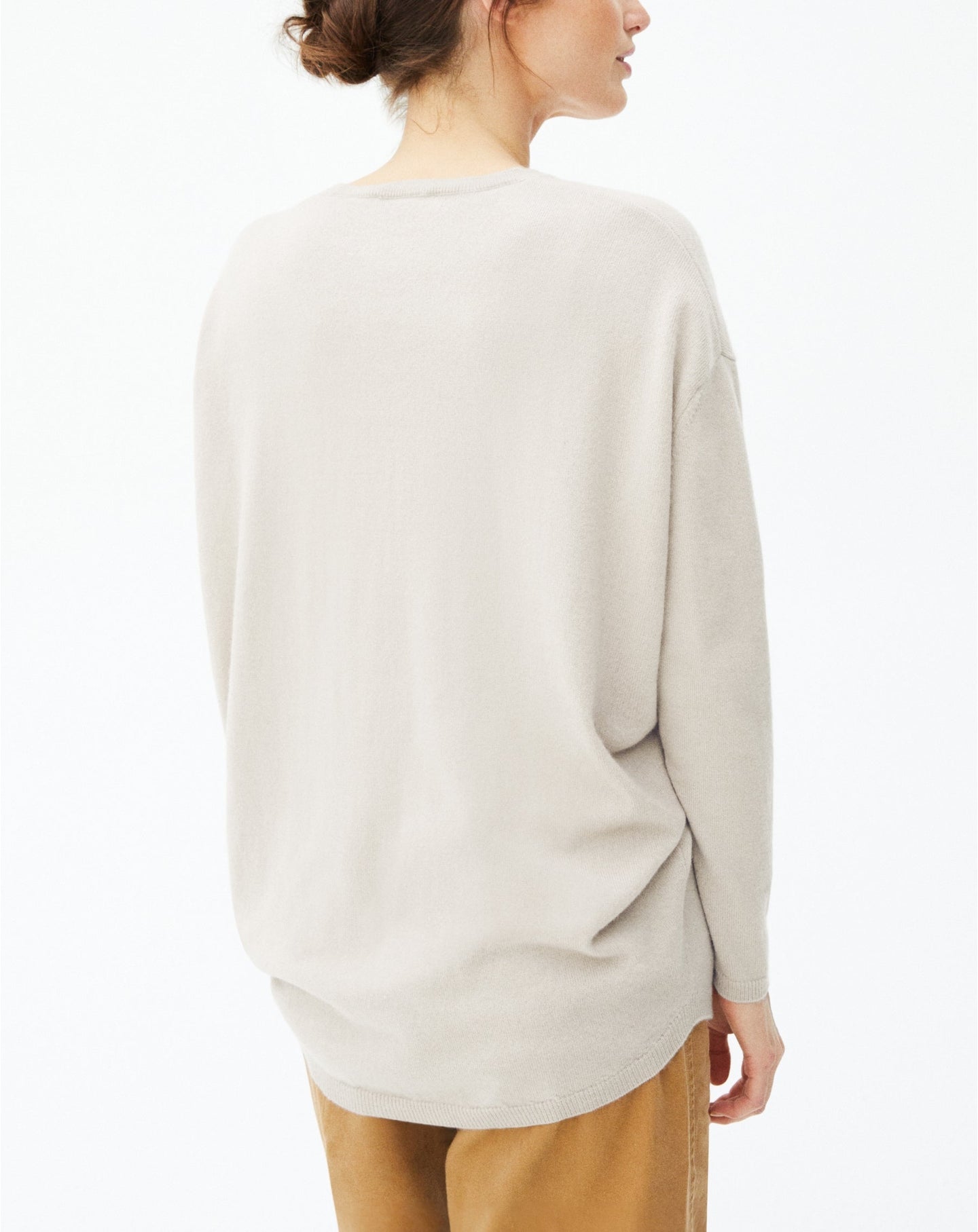 Pull ras de cou oversize en cachemire - Chanvre