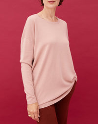 Pull ras de cou oversize en cachemire - Camel