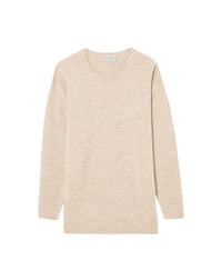 Pull ras de cou oversize en cachemire - Sepia