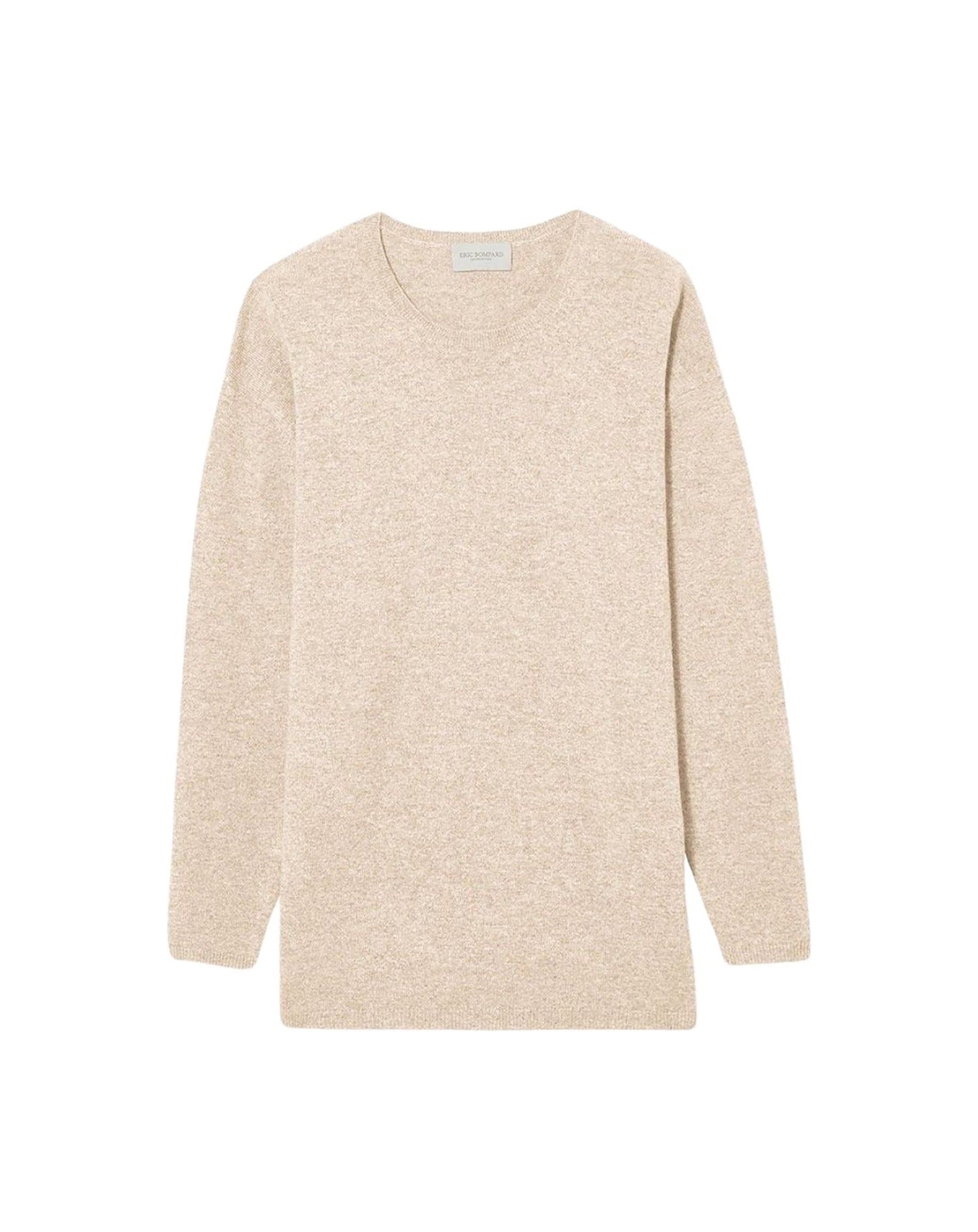 Pull ras de cou oversize en cachemire - Sepia