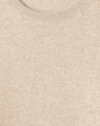 Pull ras de cou oversize en cachemire - Sepia
