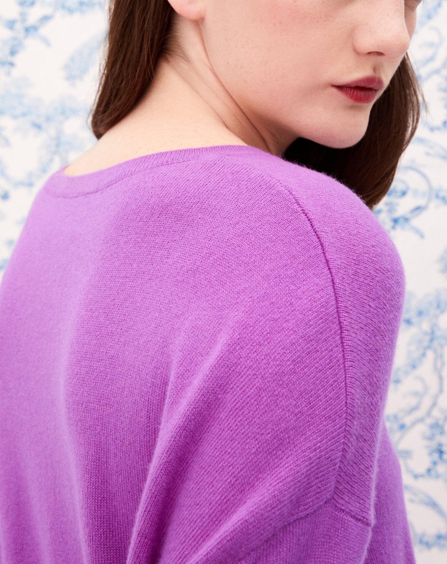 Oversized cashmere crew neck jumper - Allium