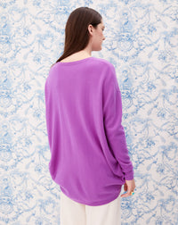 Oversized cashmere crew neck jumper - Allium