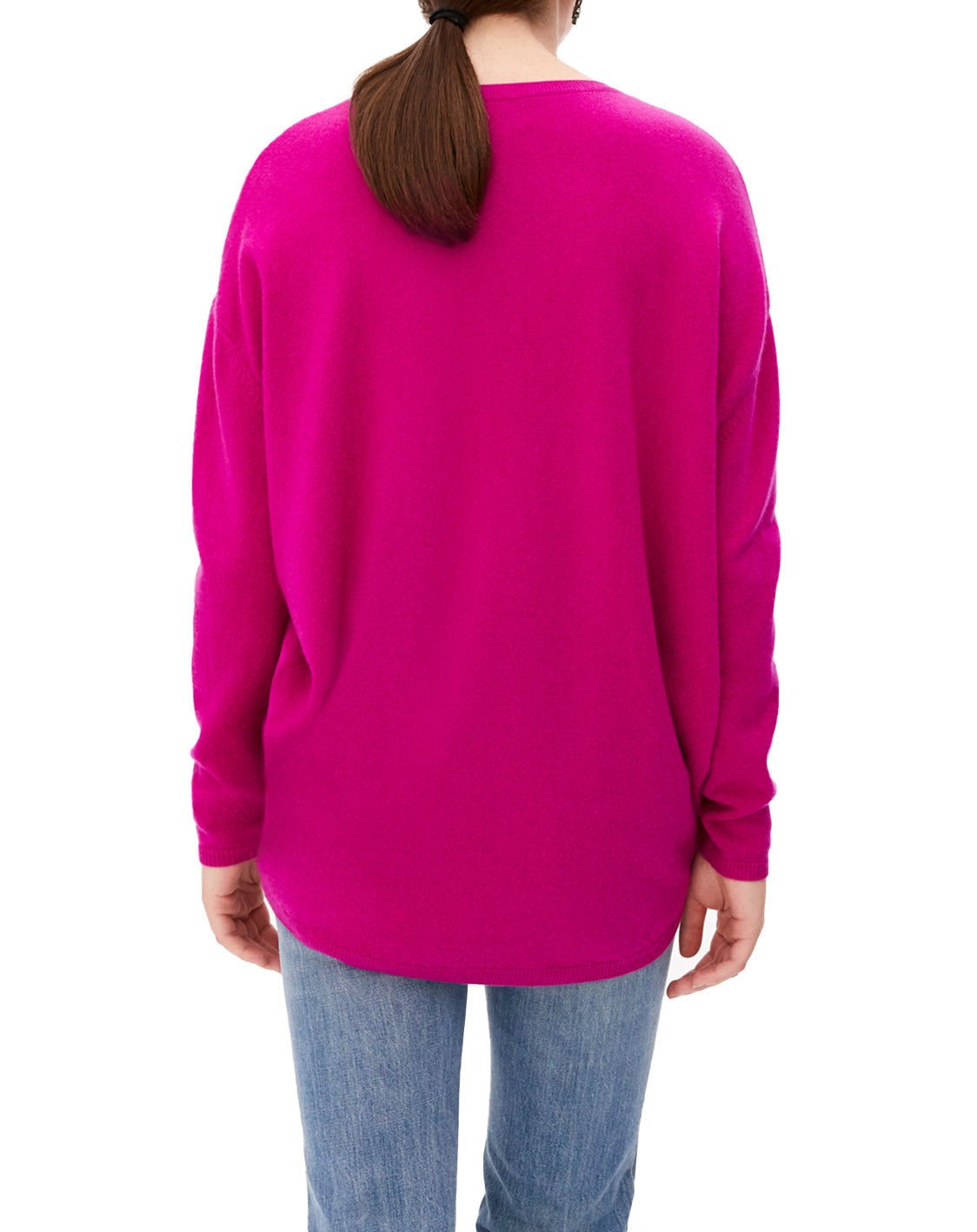 Oversized cashmere crew neck jumper - Vert d'Eau