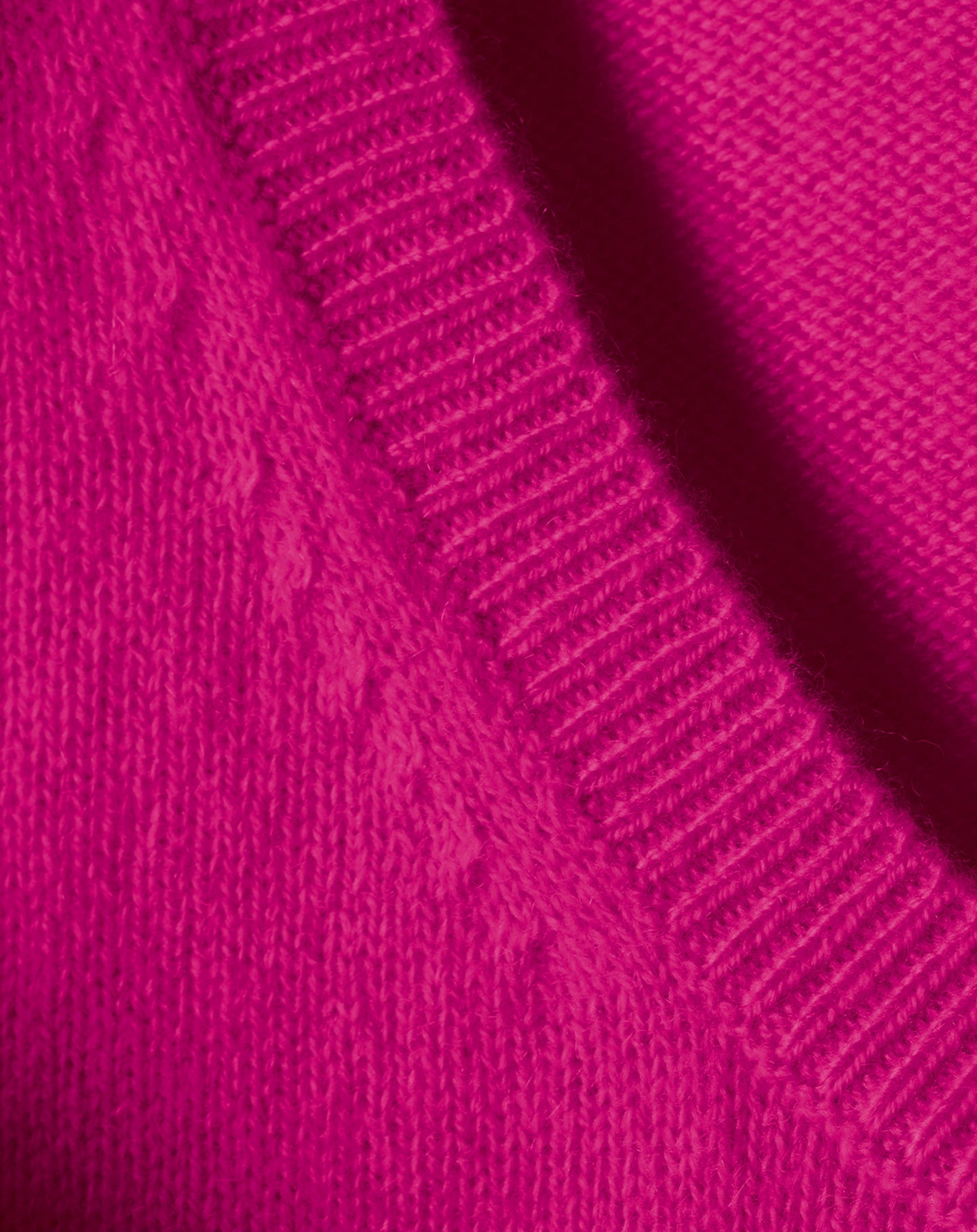 Oversized cashmere crew neck jumper - Fuchsia