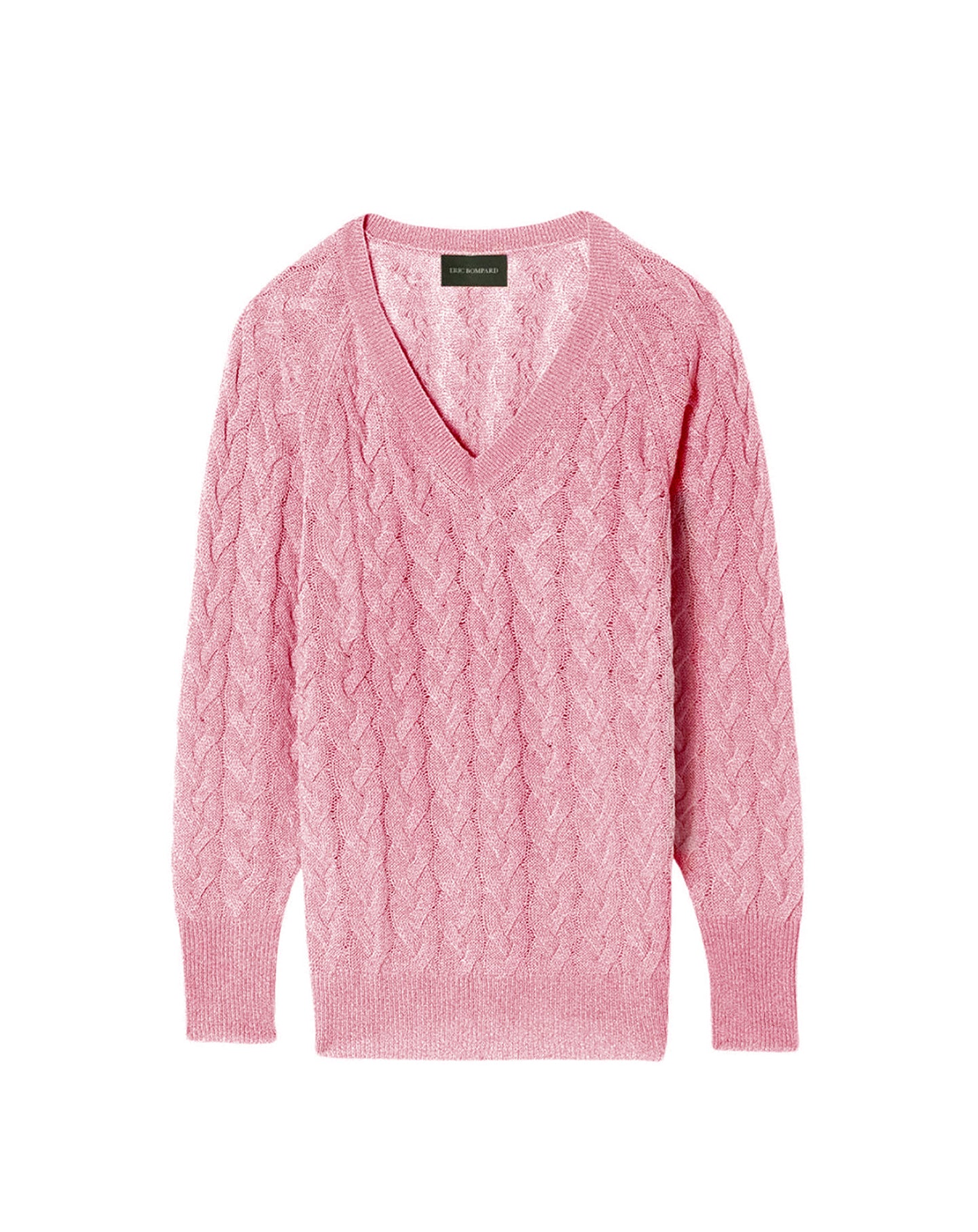Lightweight cashmere V-neck jumper - Sorbet