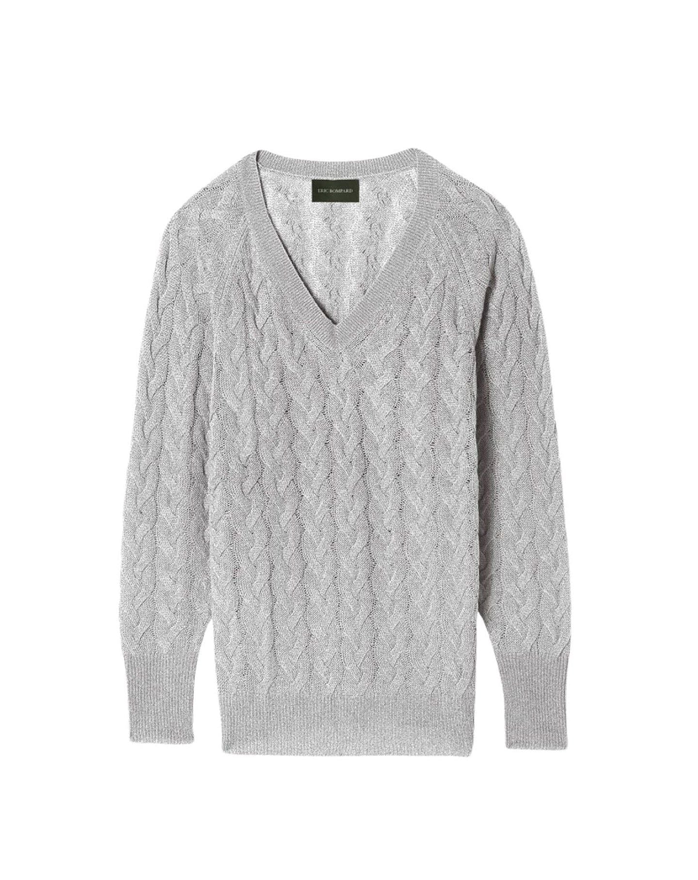 Airy cashmere cable jumper - Givre