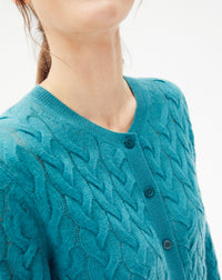 Airy cashmere twist cardigan - Vetiver