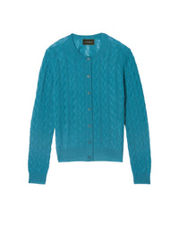 Airy cashmere twist cardigan - Vetiver