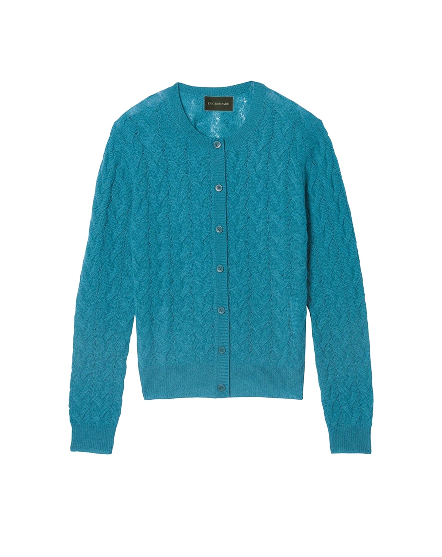 Airy cashmere twist cardigan - Vetiver