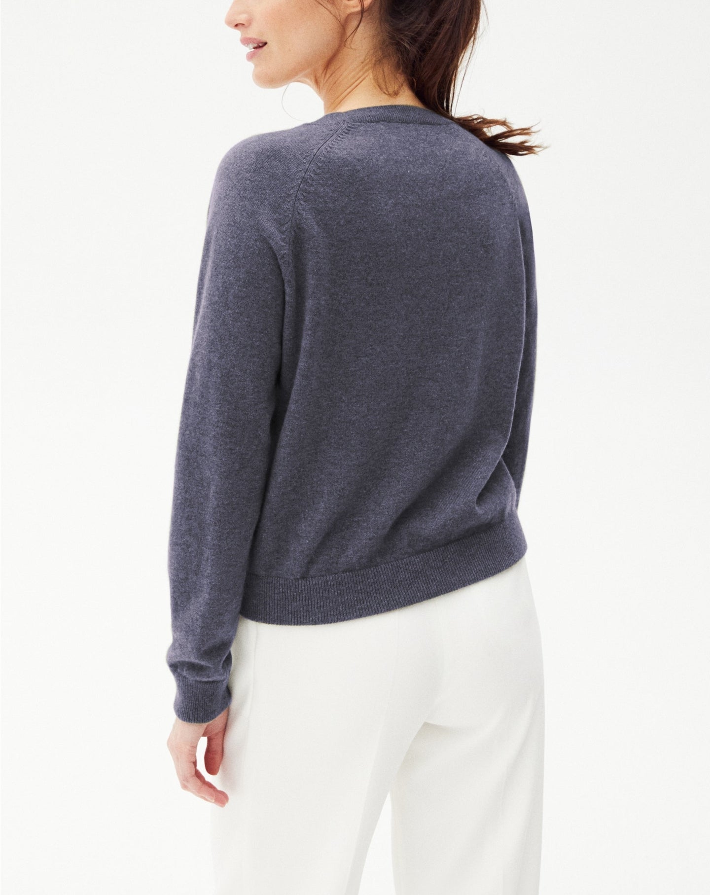 Sweat casual en cachemire - Aubepine chiné