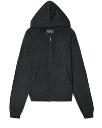 Cashmere zip-up hoodie - Anthracite