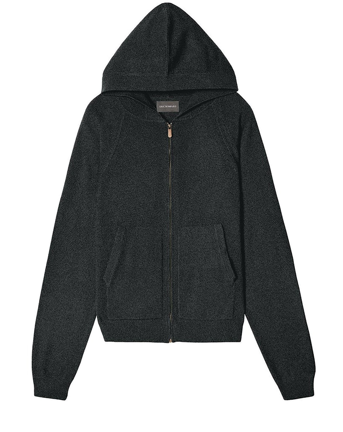 Cashmere zip-up hoodie - Anthracite