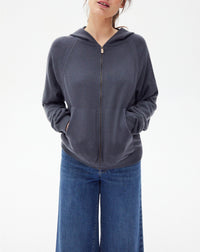 Sweat à capuche casual en cachemire - Denim