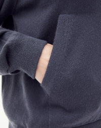 Sweat à capuche casual en cachemire - Denim
