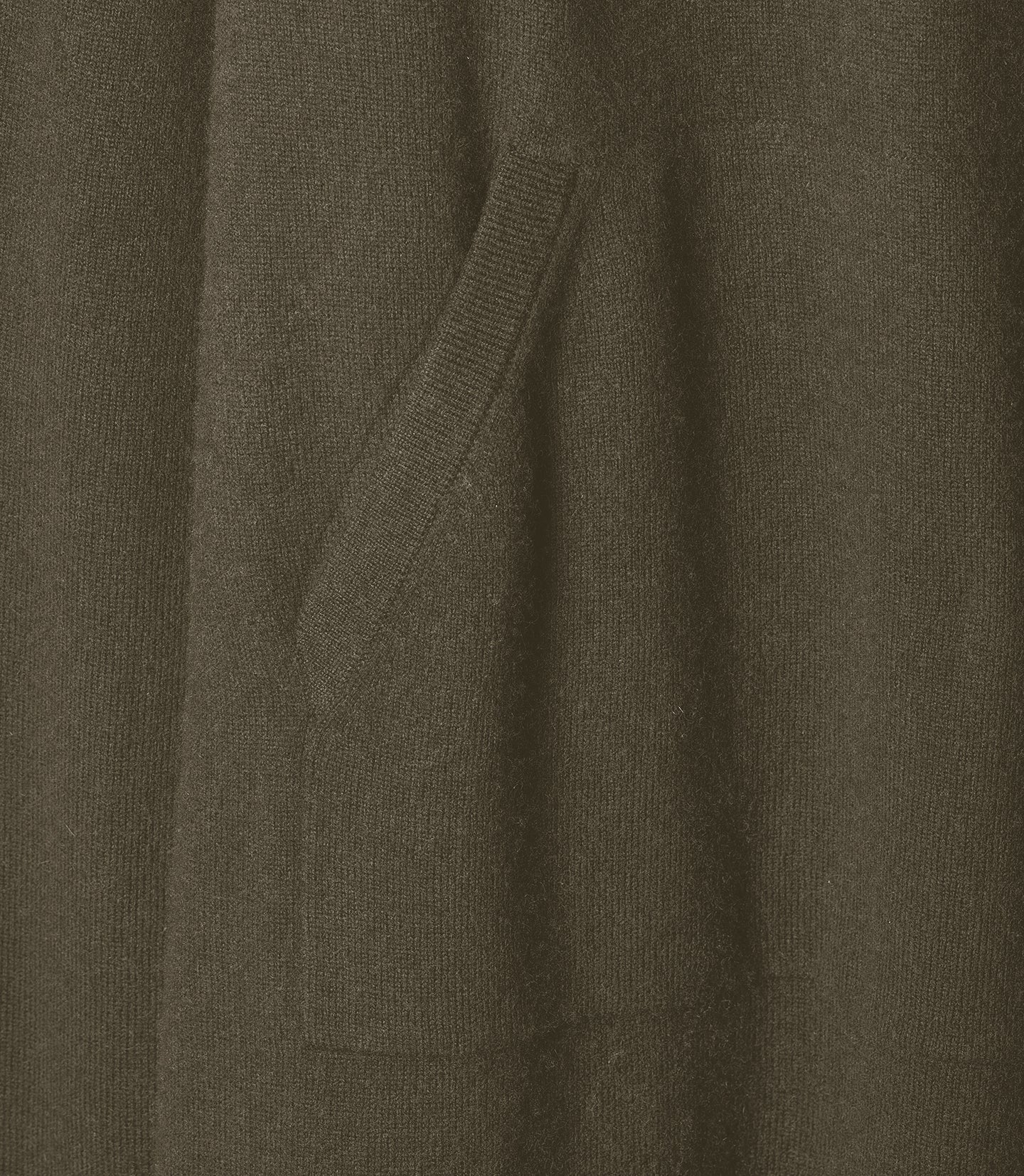 Robe sweat à capuche en cachemire - Kaki