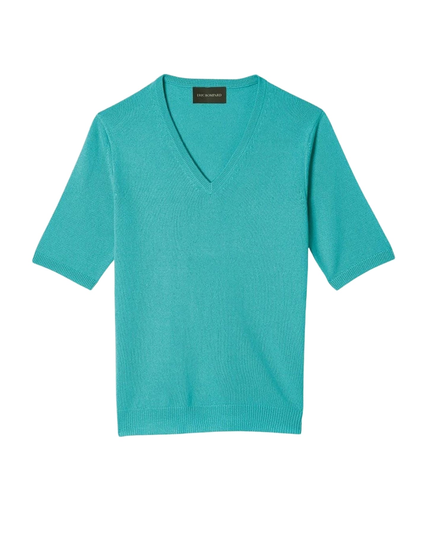 Pull V Manches Courtes Intemporel - Palm Beach