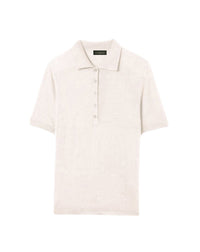 RECO90Polo Manches Courtes 5 Boutons - Naturel