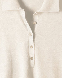 Polo Manches Courtes 5 Boutons - Naturel