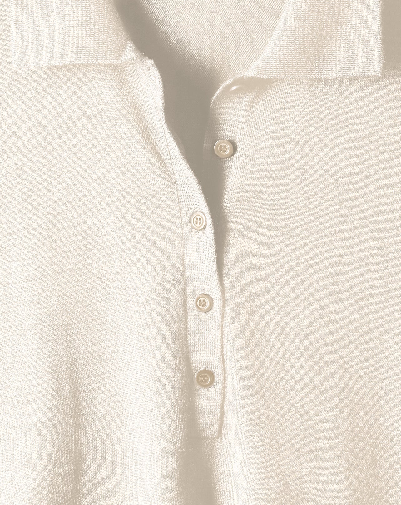 Polo Manches Courtes 5 Boutons - Naturel