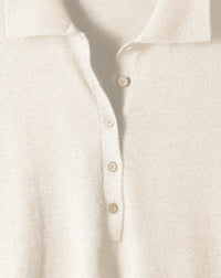 Polo Manches Courtes 5 Boutons - Naturel